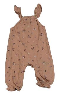 Starorůžové květované laclové tepláky zn. M&S