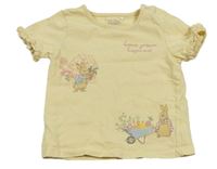 Žluté tričko s Peter Rabbit Tu