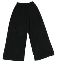Černé teplákové wide leg kalhoty Zara
