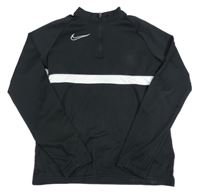 Černá sportovní mikina s pruhem a logem Nike