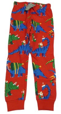 Nové - Červené tepláky dinosaury a Santy H&M