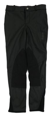 Černé koženkové jezdecké kalhoty Fouganza