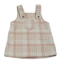 Růžovo-bílé kostkované fleecové šaty zn. George