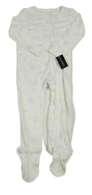 Nové - Bílý žebrovaný overal se slony Dunnes