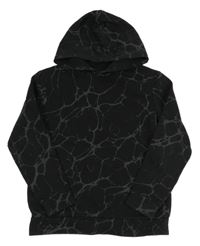Černá vzorovaná mikina s kapucí H&M