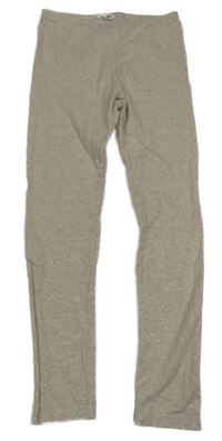 Béžové melírované třpytivé legíny H&M
