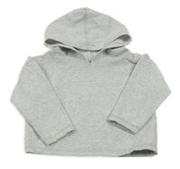 Světlešedá melírovaná oversize mikina s kapucí Next