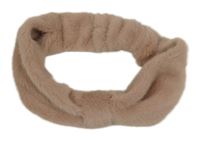 Starorůžová kožešinová čelenka