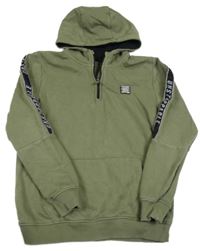 Khaki mikina s nášivkou a kapucí George