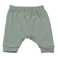 Světlezeleno-černé pruhované tepláky s knoflíky Topomini