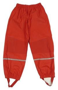 Červené šusťákové nepromokavé kalhoty Lupilu