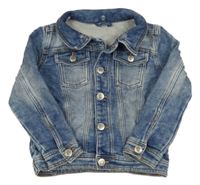 Modrá tepláková riflová bunda Pocopiano