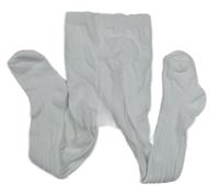 Bílé vzorované punčocháče Primark