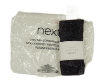 Nové - Černé třpytivé silonky Next