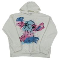 Bílá mikina se Stitchem a kapucí George