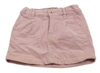 Růžová manšestrová chino sukně H&M