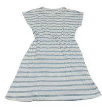 Bílo-světlemodré pruhované bavlněné šaty Name it