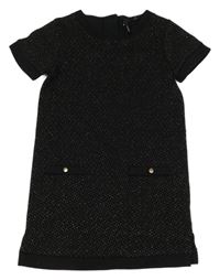 Černé třpytivé šaty Next