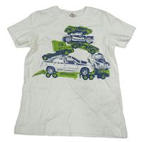 Bílé tričko s auty Esprit