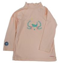 Světlerůžové UV triko s narvalem Nabaiji