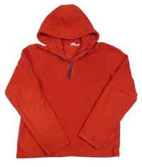 Červená fleecová funkční mikina s kapucí Mountain Warehouse