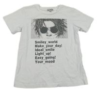 Bílé hudební tričko