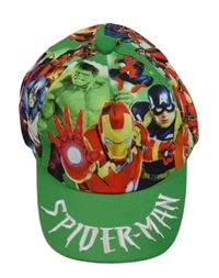 Zeleno-barevná kšiltovka s Avengers