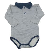 Bílo-tmavomodré pruhované polo body Zeeman