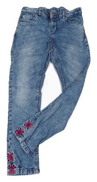 Modré skinny rifle se šněrováním Y.F.K.