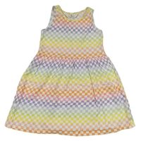 Bílo-barevné kostičkované šaty H&M