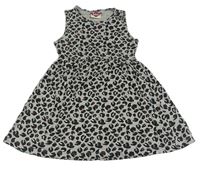 Šedo-černé leopardí šaty Lee Cooper