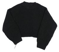 Černý crop svetr New Look