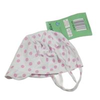 Nové - bílá puntíkatá bavlněná kšiltovka Alive