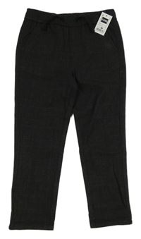 Nové - černo-antracitové kostkované kalhoty dunnes 