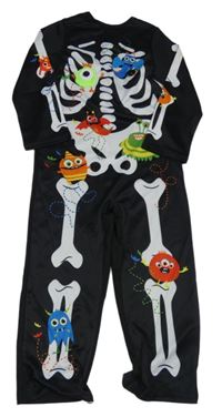 Kostým - černý overal s kostmi a příšerkami George