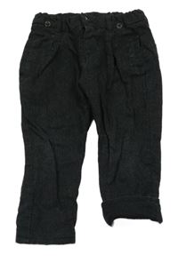 Černé vzorované podšité chino kalhoty Zara