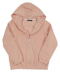 Světlerůžová propínací mikina s kapucí George