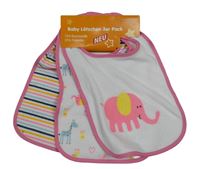 Nové - 3x bryndák s růžovými slony 