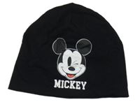 Černá bavlněná čepice s Mickeym C&A
