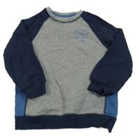 Šedo-tmavomodrá mikina Matalan