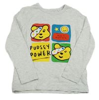 Šedé melírované triko s Pudsey George