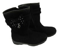 Černé semišové kozačky vel. 26