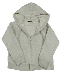 Šedá melírovaná propínací mikina s kapucí George