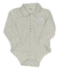 Bílé vzorované body s límečkem Shein