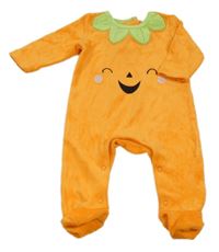 Oranžový sametový overal - dýně