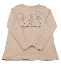 Meruňkové triko s baletkami 