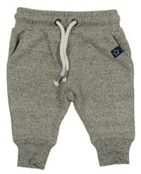 Šedé melírované tepláky s nášivkou Next