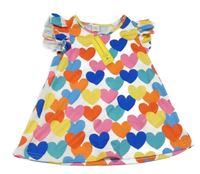 Nové - bílo-barevné šaty se srdíčky Shein