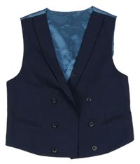 Tmavomodrá společenská vesta 