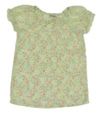 Mintové vzorované lehké šifonové tričko Kiki&Koko